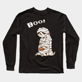 Boo! Slothy Mummy Halloween Sloth Costume Long Sleeve T-Shirt